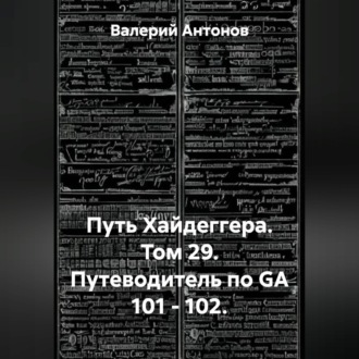 Обложка книги «Путь Хайдеггера. Том 29. Путеводитель по GA 101 – 102.»