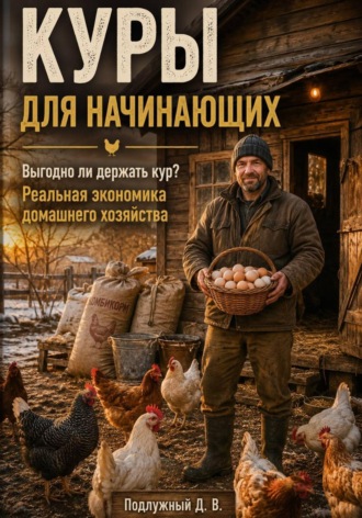 Обложка книги «Куры для начинающих. Выгодно ли держать кур? Реальная экономика домашнего хозяйства»