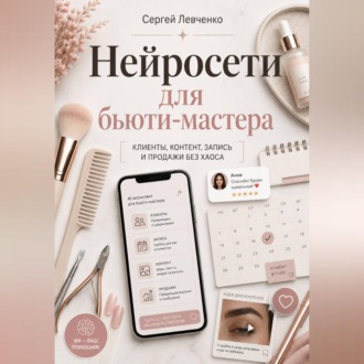 Обложка книги «Нейросети для бьюти-мастера. Клиенты, контент, запись и продажи без хаоса»