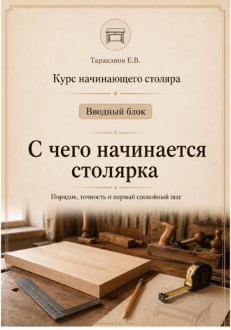 Обложка книги «Курс начинающего столяра. Вводный блок. С чего начинается столярка»