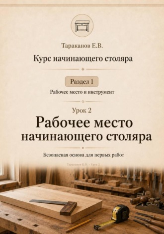 Обложка книги «Курс начинающего столяра. Урок 2. Рабочее место начинающего столяра»