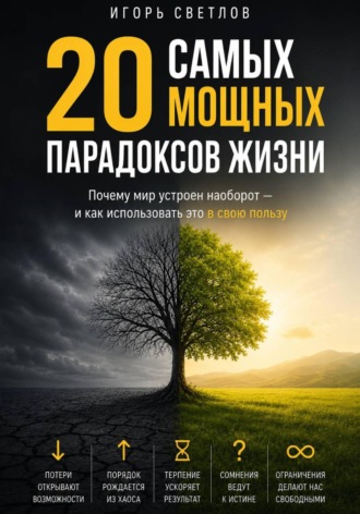 Обложка книги «20 самых мощных парадоксов в жизни. Почему мир устроен наоборот — и как использовать это в свою пользу»