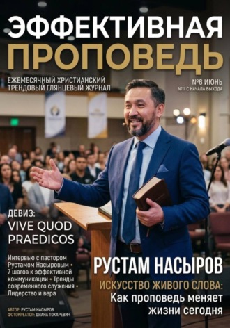 Обложка книги «Эффективная проповедь. Ежемесячный христианский трендовый глянцевый журнал. Июнь 2026»