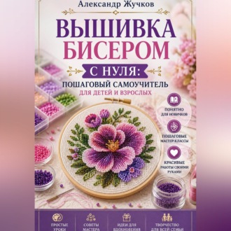 Обложка книги «Вышивка бисером с нуля пошаговый самоучитель для детей и взрослых.»