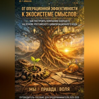 Обложка книги «ПУТЕВОДИТЕЛЬ-ПОСОБИЕ ДЛЯ ПРЕДПРИНИМАТЕЛЯ 2025-2035. От операционной эффективности к экосистеме смыслов: Как построить компанию будущего на основе российского цивилизационного кода»