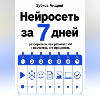Обложка книги «Нейросеть за 7 дней: разберитесь, как работает ИИ и научитесь его применять»