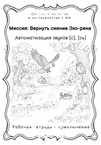 Обложка книги «Миссия: Вернуть сияние Эхо-реке. Автоматизации звуков С, Сь. Рабочая тетрадь-приключение»