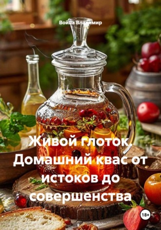 Обложка книги «Живой глоток. Домашний квас от истоков до совершенства»