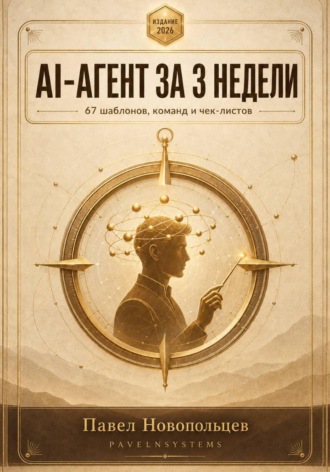 Обложка книги «AI-агенты за 3 недели 67 шаблонов, команд и чек-листов для надёжного исполнителя.»