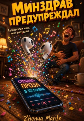 Обложка книги «Минздрав предупреждал: почему аудиоверсии моих книг запрещены Женевской конвенцией»