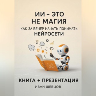 Обложка книги «ИИ — это не магия. Как перестать бояться и начать понимать нейросети за вечер»
