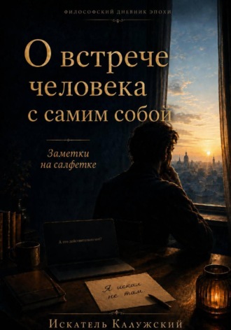 Обложка книги «О встрече человека с самим собой. Заметки на салфетке. Философский дневник эпохи»