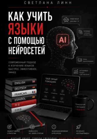Обложка книги «Как учить языки с помощью нейросетей»