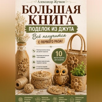 Обложка книги «Большая книга поделок из джута. Всё получится с первого раза!»