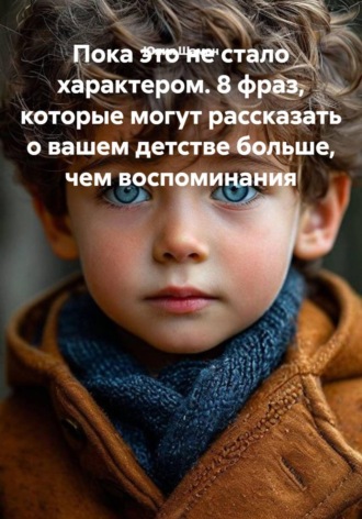 Обложка книги «Пока это не стало характером. 8 фраз, которые могут рассказать о вашем детстве больше, чем воспоминания»