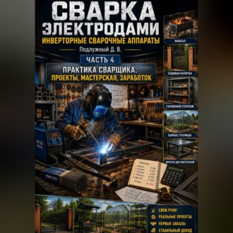 Обложка книги «Сварка электродами. Инверторные сварочные аппараты. Часть 4. Практика сварщика: проекты, мастерская, заработок»