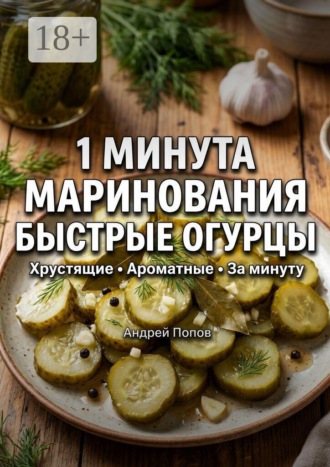 Обложка книги «1 минута маринования: быстрые огурцы»