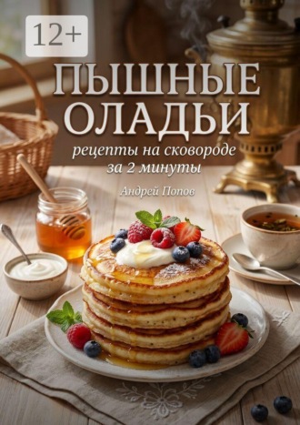 Обложка книги «Пышные оладьи: рецепты на сковороде за 2 минуты»