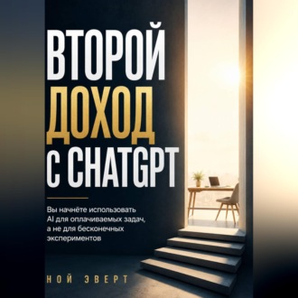 Обложка книги «Второй доход с ChatGPT. Вы начнёте использовать AI для оплачиваемых задач, а не для бесконечных экспериментов»