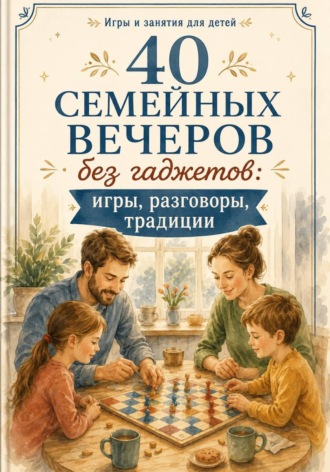 Обложка книги «40 семейных вечеров без гаджетов - игры, разговоры, традиции»