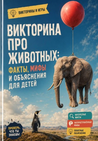 Обложка книги «Викторина про животных: факты, мифы и объяснения для детей»