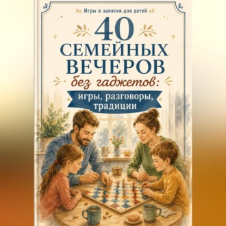 Обложка книги «40 семейных вечеров без гаджетов: игры, разговоры, традиции»