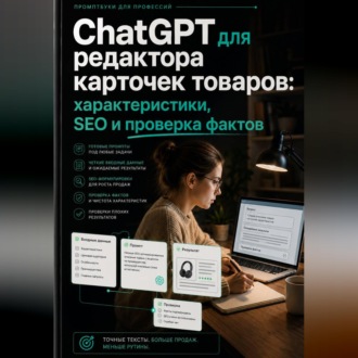 Обложка книги «ChatGPT для редактора карточек товаров: характеристики, SEO и проверка фактов»
