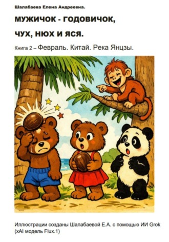 Обложка книги «Мужичок-годовичок, Чух, Нюх и Яся. Книга 2. Февраль. Китай»