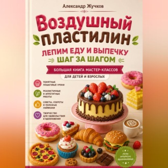 Обложка книги «Воздушный пластилин. Лепим еду и выпечку шаг за шагом. Большая книга мастер-классов для детей и взрослых»