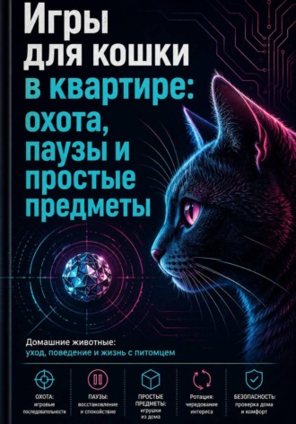 Обложка книги «Игры для кошки в квартире: охота, паузы и простые предметы»