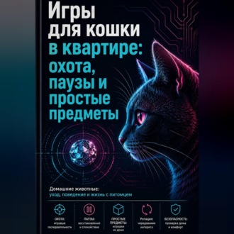 Обложка книги «Игры для кошки в квартире: охота, паузы и простые предметы»