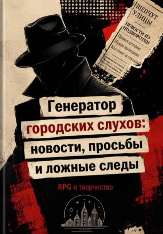 Обложка книги «Генератор городских слухов: новости, просьбы и ложные следы»