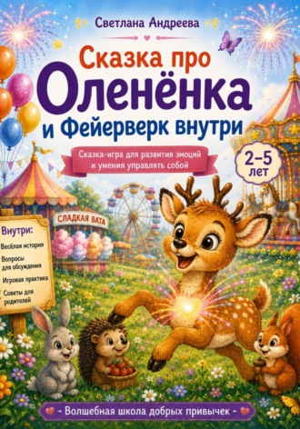 Обложка книги «Сказка про Оленёнка и Фейерверк внутри»