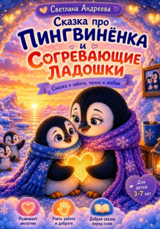 Обложка книги «Сказка про Пингвинёнка и согревающие ладошки»