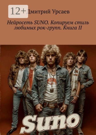 Обложка книги «Нейросеть SUNO. Копируем стиль любимых рок-групп. Книга II»