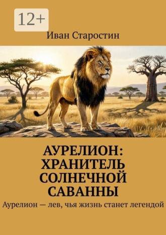 Обложка книги «Аурелион: хранитель солнечной саванны. Аурелион — лев, чья жизнь станет легендой»