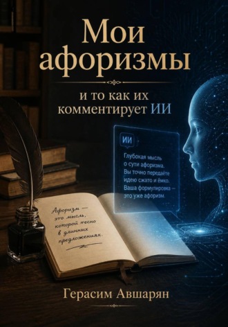 Обложка книги «Мои афоризмы и то, как их комментирует ИИ»