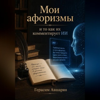 Обложка книги «Мои афоризмы и то как их комментирует ИИ»