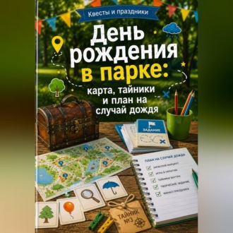 Обложка книги «День рождения в парке: карта, тайники и план на случай дождя»