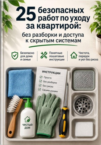 Обложка книги «25 безопасных работ по уходу за квартирой: без разборки и доступа к скрытым системам»