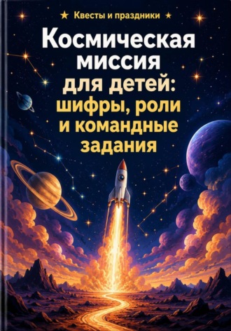 Обложка книги «Космическая миссия для детей: шифры, роли и командные задания»