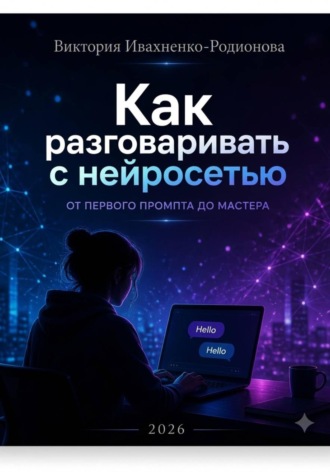 Обложка книги «Как разговаривать с нейросетями. От первого промпта до мастера»