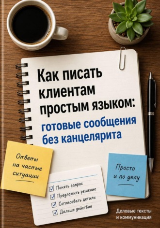 Обложка книги «Как писать клиентам простым языком: готовые сообщения без канцелярита»