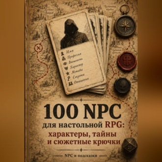 Обложка книги «100 NPC для настольной RPG: характеры, тайны и сюжетные крючки»