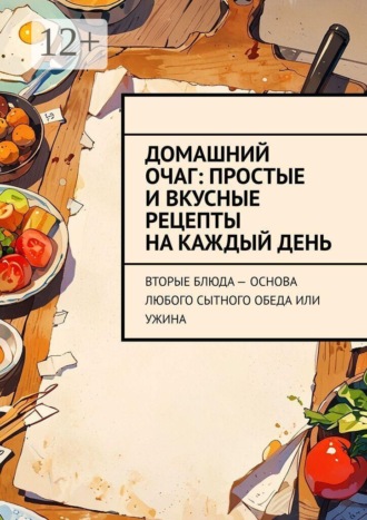 Обложка книги «Домашний очаг: простые и вкусные рецепты на каждый день. Вторые блюда — основа любого сытного обеда или ужина»