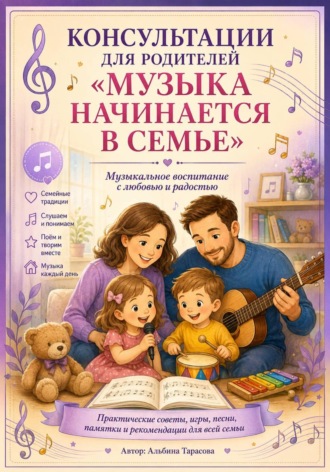 Обложка книги «Консультации для родителей "Музыка начинается в семье"»