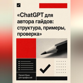 Обложка книги «ChatGPT для автора гайдов: структура, примеры, проверка»