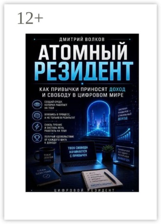 Обложка книги «Атомный резидент. Как привычки приносят доход и свободу в цифровом мире»