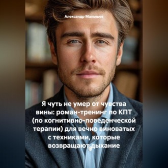 Обложка книги «Я чуть не умер от чувства вины: роман-тренинг по КПТ (по когнитивно-поведенческой терапии) для вечно виноватых с техниками, которые возвращают дыхание»