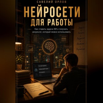 Обложка книги «Нейросети для работы. Как ставить задачи ИИ и получать результат, который можно использовать.»